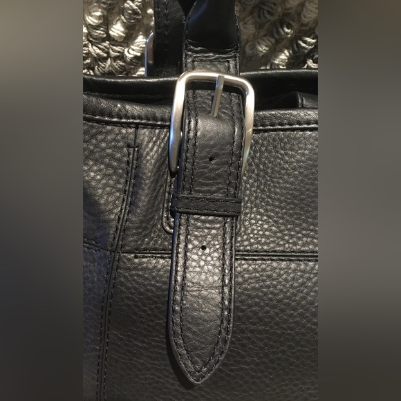 🎀 COLE HAAN Black PEBBLED LEATHER TOTE BAG (NWT) - Picture 5 of 16